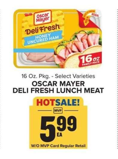 Oscar Mayer Deli Fresh Lunch Meat