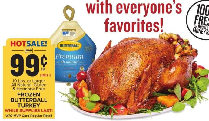 Frozen ButterBall Turkey