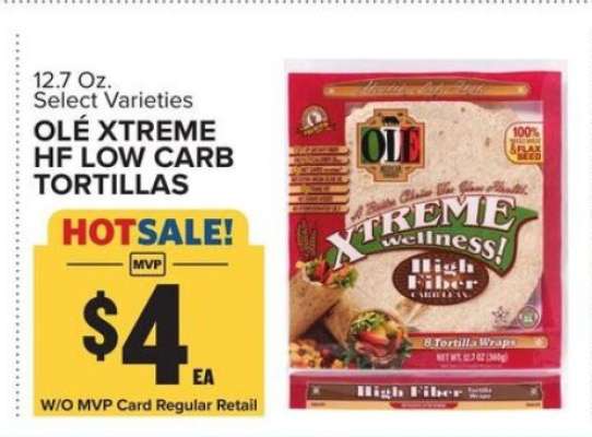 OLÉ XTREME HF LOW CARB TORTILLAS