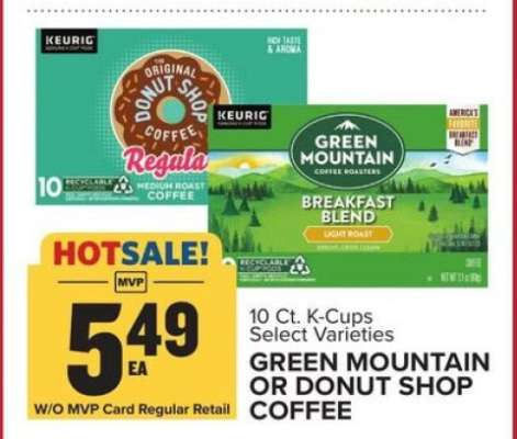 Green Mountain or Donut Shop Coffee