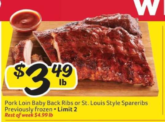 Pork Loin Baby Back Ribs or St. Louis Style Spareribs