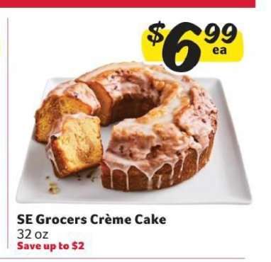 SE Grocers Crème Cake