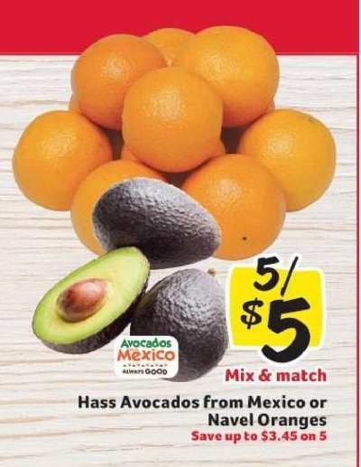 Hass Avocados from Mexico or Navel Oranges