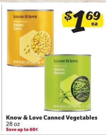 Know & Love Canned Vegetables