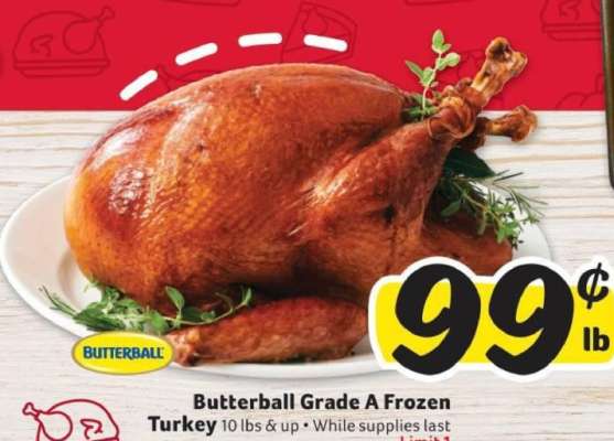Butterball Grade A Frozen Turkey