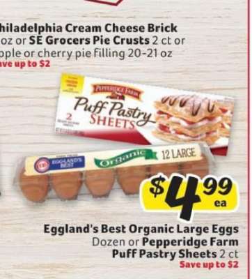 Eggland's Best Organic Large Eggs or Pepperidge Farm Puff Pastry Sheets