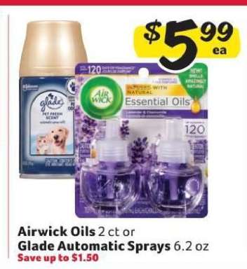 Airwick Oils or Glade Automatic Sprays