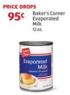 Baker's Corner Evaporated Milk
