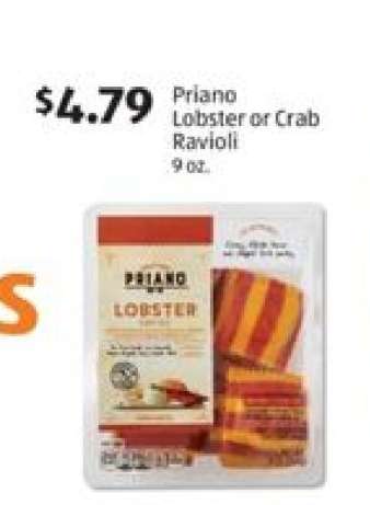 Priano Lobster or Crab Ravioli