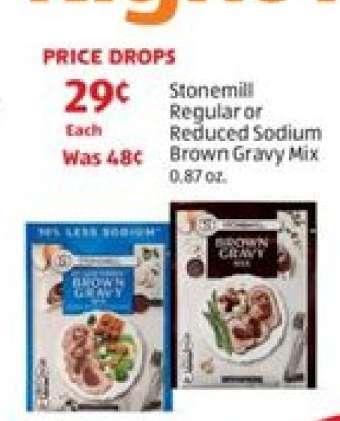 Stonemill Regular or Reduced Sodium Brown Gravy Mix
