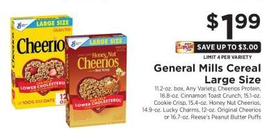 General Mills Cereal Large Size