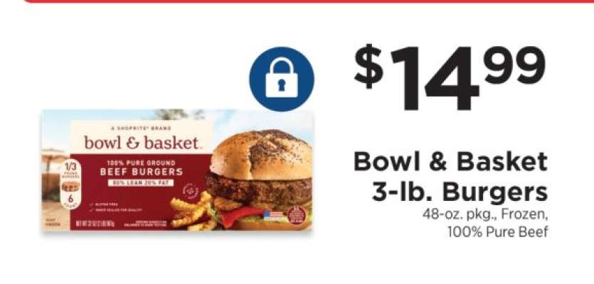 Bowl & Basket 3-lb. Burgers