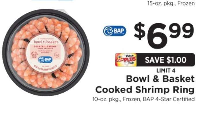 Bowl & Basket Cooked Shrimp Ring