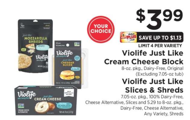 Violife Just Like Cream Cheese Block & Slices & Shreds