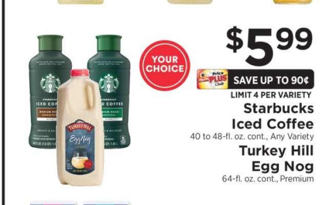 Starbucks Iced Coffee / Turkey Hill Egg Nog