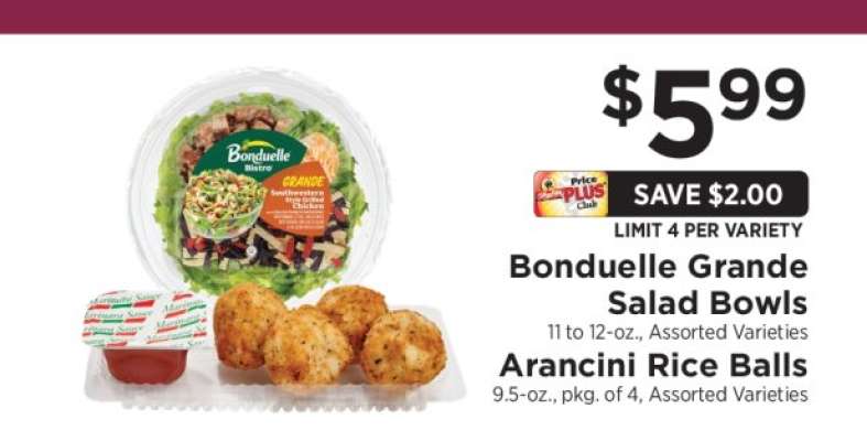Bonduelle Grande Salad Bowls / Arancini Rice Balls