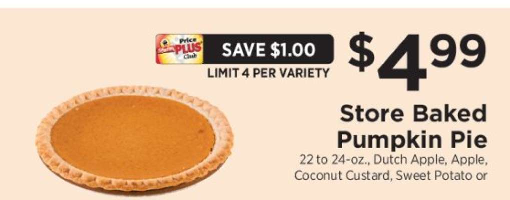 Store Baked Pumpkin Pie