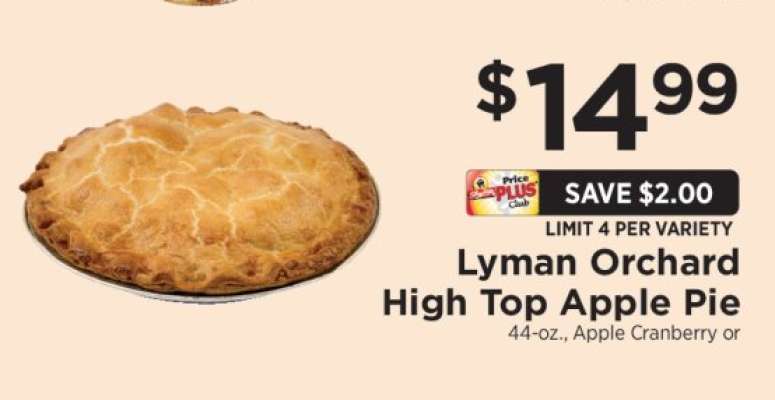 Lyman Orchard High Top Apple Pie