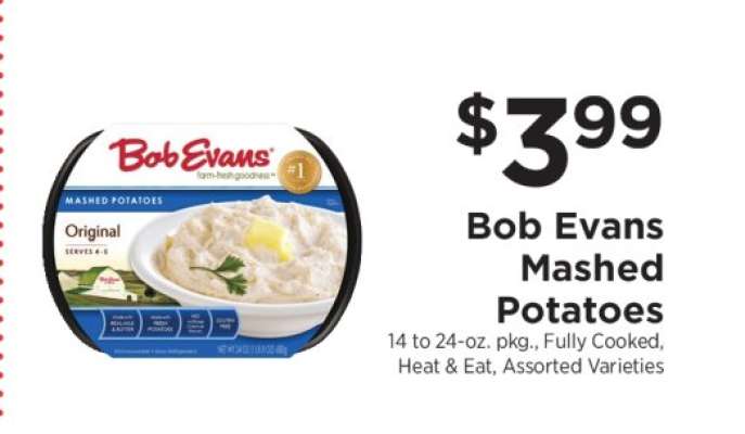 Bob Evans Mashed Potatoes
