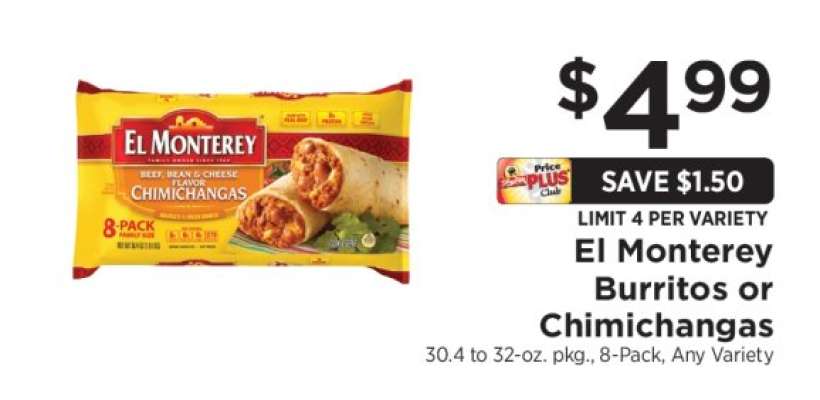 El Monterey Burritos or Chimichangas