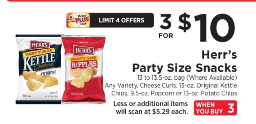 Herr's Party Size Snacks
