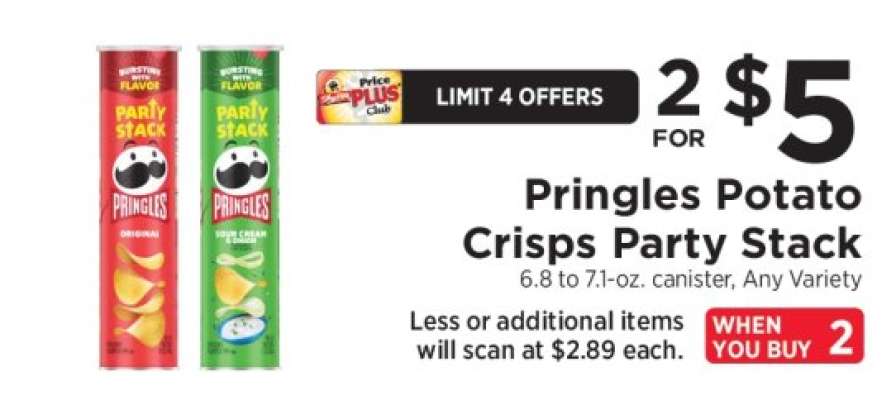Pringles Potato Crisps Party Stack