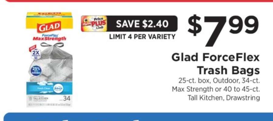 Glad ForceFlex Trash Bags