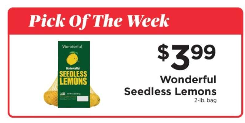 Wonderful Seedless Lemons