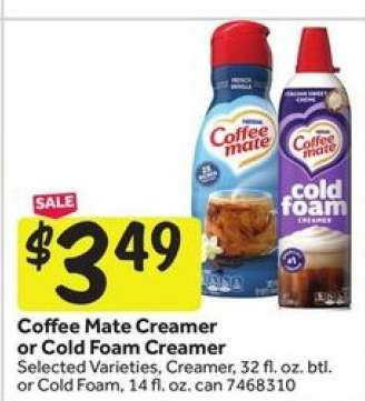 Coffee Mate Creamer or Cold Foam Creamer