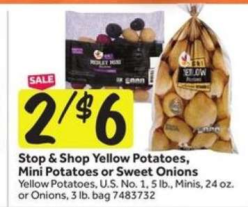 Stop & Shop Yellow Potatoes, Mini Potatoes or Sweet Onions