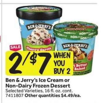 Ben & Jerry's Ice Cream or Non-Dairy Frozen Dessert