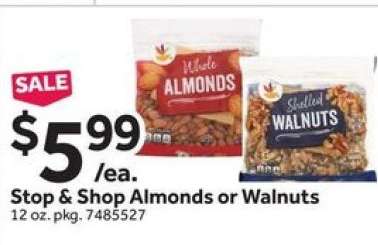 Stop & Shop Almonds or Walnuts