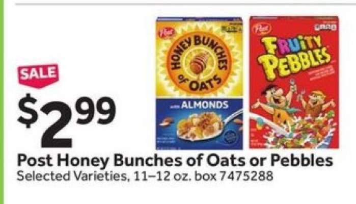 Post Honey Bunches of Oats or Pebbles