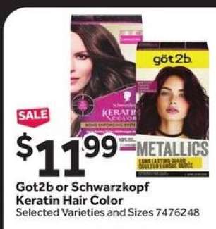 Got2b or Schwarzkopf Keratin Hair Color