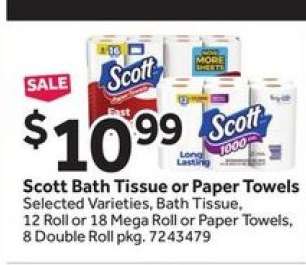 Scott Bath Tissue Or Paper Towels