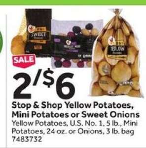 Stop & Shop Yellow Potatoes, Mini Potatoes or Sweet Onions