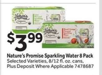 Nature's Promise Sparkling Water 8 Pack