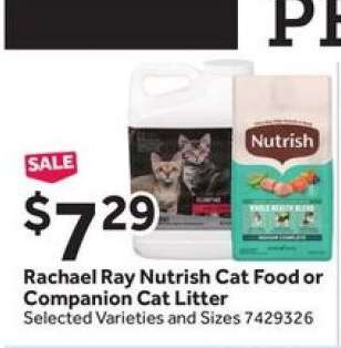 Rachael Ray Nutrish Cat Food or Companion Cat Litter