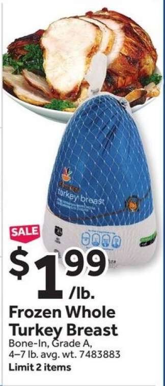 Frozen Whole Turkey Breast