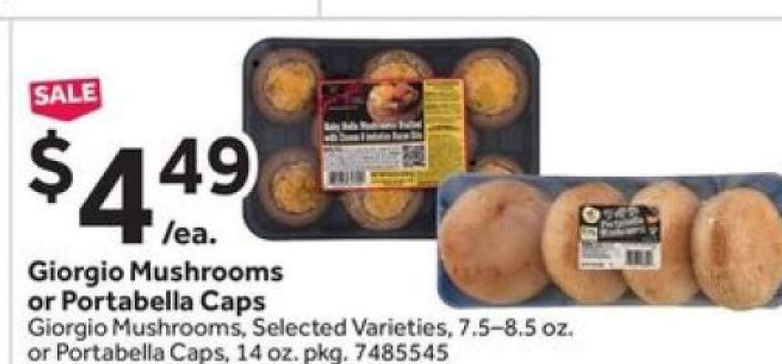 Giorgio Mushrooms or Portabella Caps