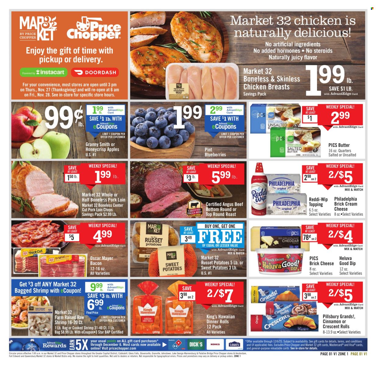 Price Chopper ad - 11/16/2025 - 11/22/2025. Page 1