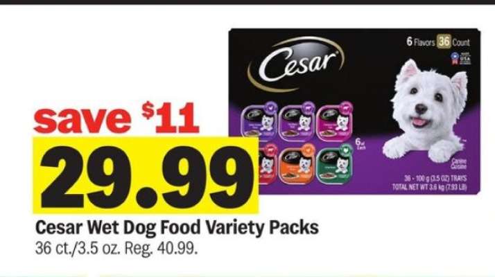 Cesar Wet Dog Food Variety Packs*