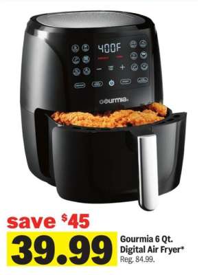 Gourmia 6 Qt. Digital Air Fryer*