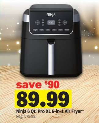 Ninja 6 Qt. Pro XL 6-in-1 Air Fryer