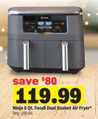 Ninja 8 Qt. Foodi Dual Basket Air Fryer*