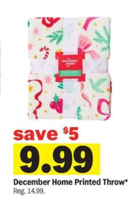 December Home Printed Throw