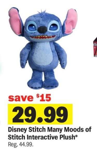 Disney Stitch Many Moods of Stitch Interactive Plush