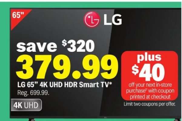 LG 65" 4K UHD HDR Smart TV*