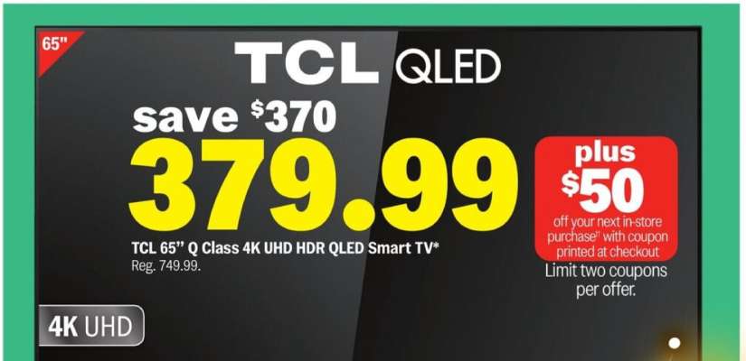 TCL QLED 65" Q Class 4K UHD HDR QLED Smart TV
