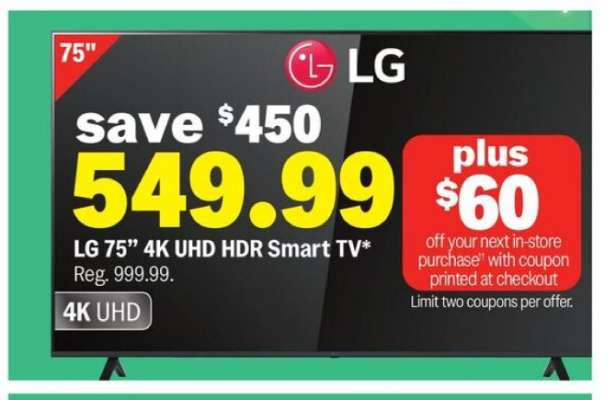 LG 75" 4K UHD HDR Smart TV*